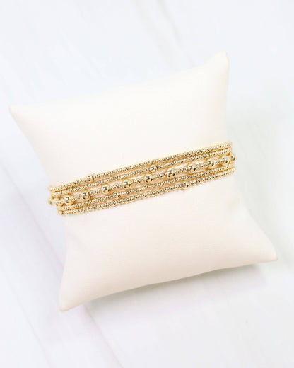 Anadarko Beaded Bracelet Set - Gold - KJ Clothier