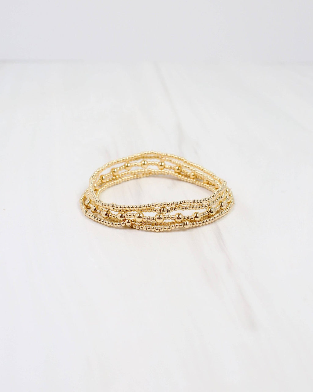 Anadarko Beaded Bracelet Set - Gold - KJ Clothier