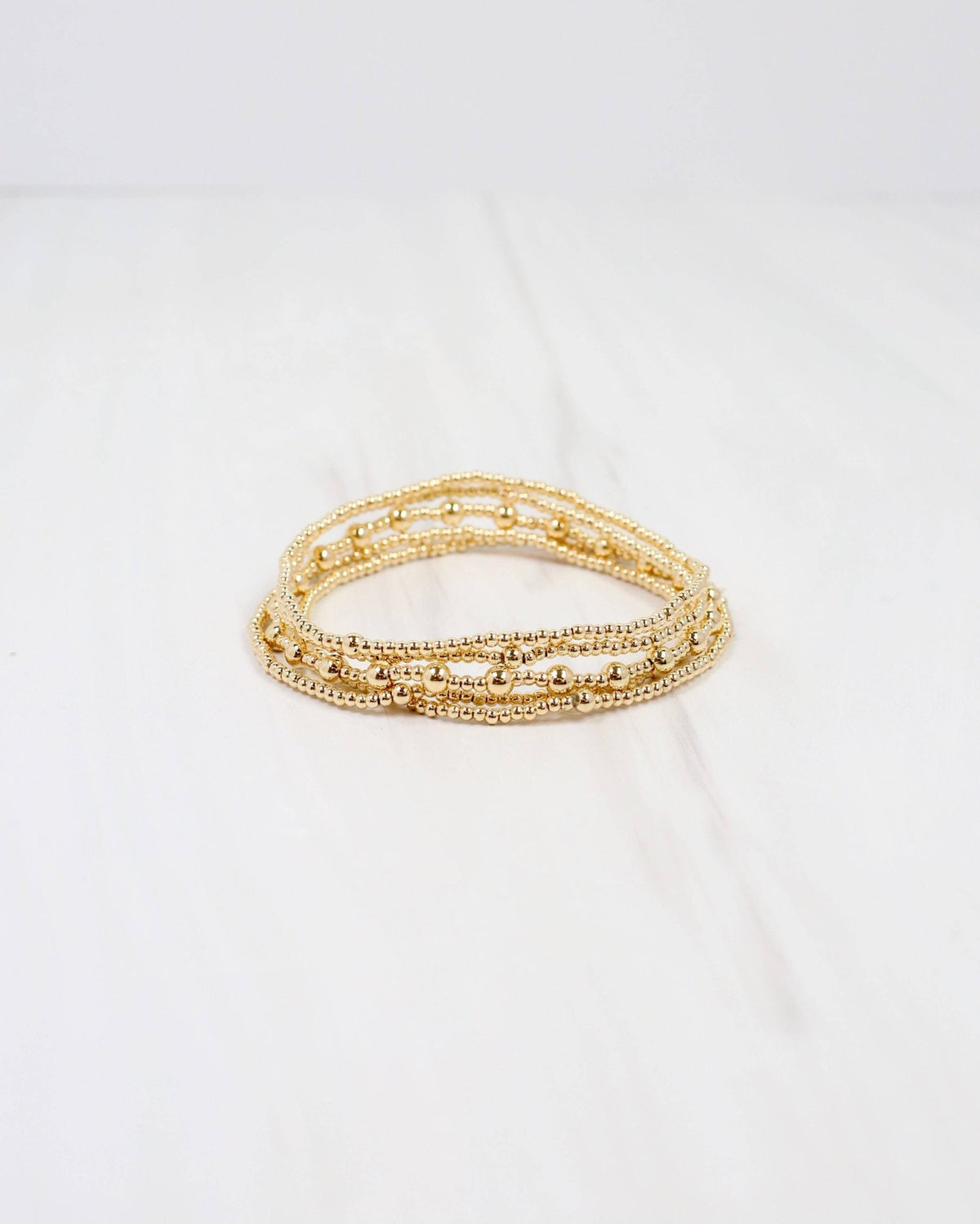 Anadarko Beaded Bracelet Set - Gold - KJ Clothier