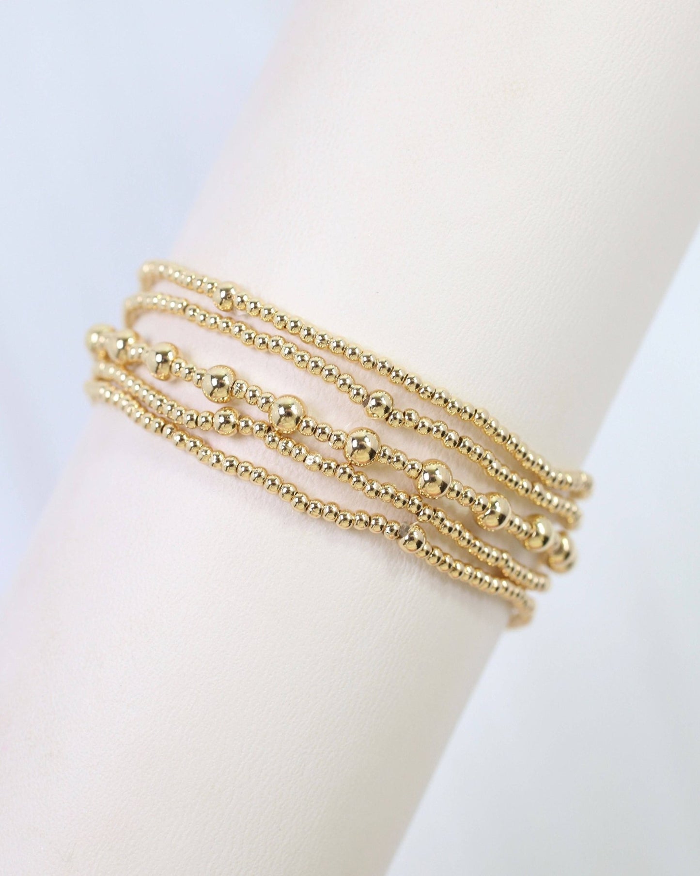 Anadarko Beaded Bracelet Set - Gold - KJ Clothier
