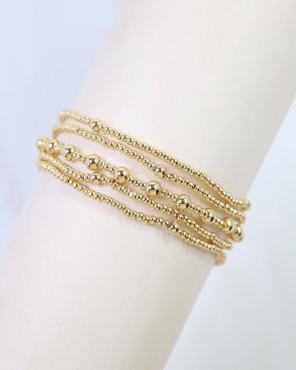 Anadarko Beaded Bracelet Set - Gold - KJ Clothier