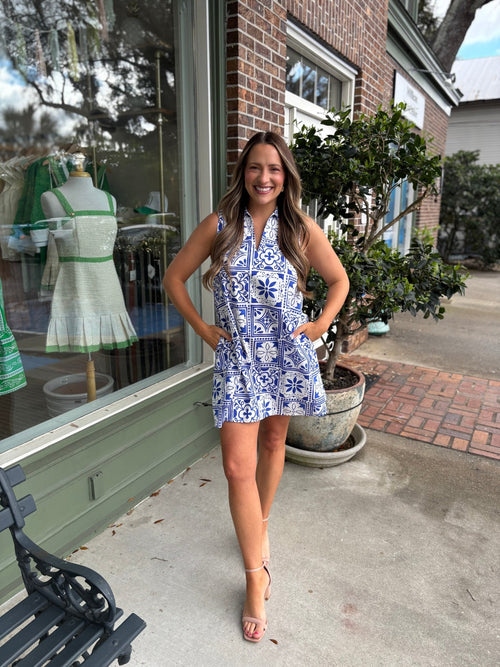 Arbor Floral Lexya Collared Shift Mini Dress - KJ Clothier