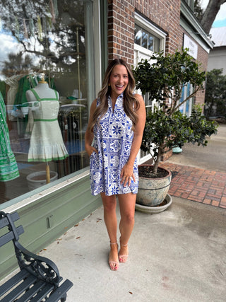 Arbor Floral Lexya Collared Shift Mini Dress - KJ Clothier
