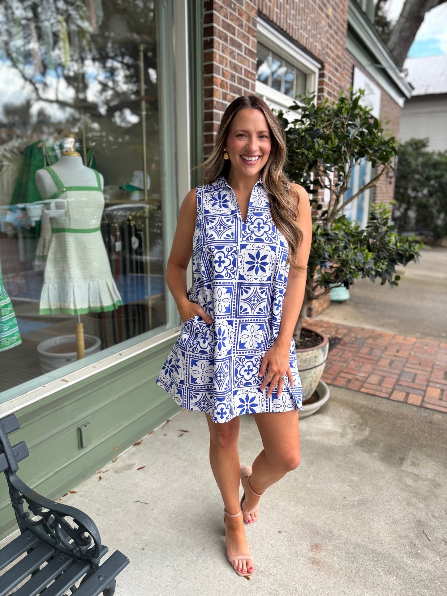 Arbor Floral Lexya Collared Shift Mini Dress - KJ Clothier