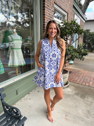 Arbor Floral Lexya Collared Shift Mini Dress - KJ Clothier