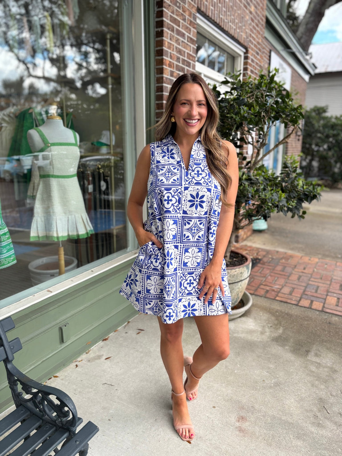 Arbor Floral Lexya Collared Shift Mini Dress - KJ Clothier