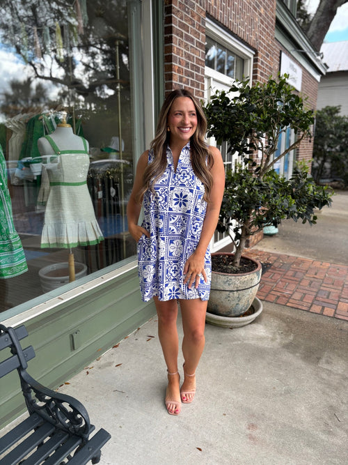 Arbor Floral Lexya Collared Shift Mini Dress - KJ Clothier
