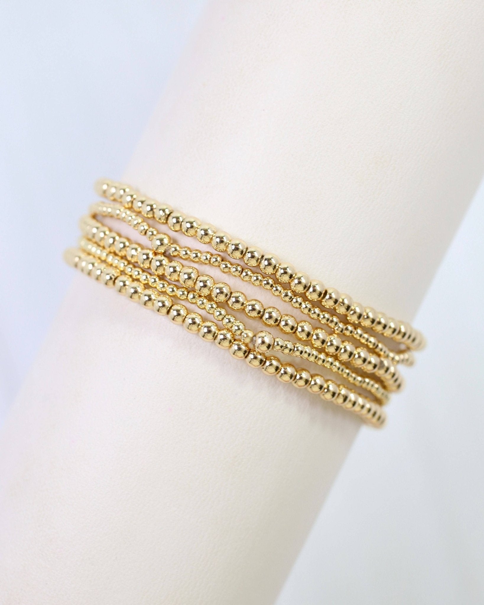 Ardmore Beaded Bracelet Set - Gold - KJ Clothier