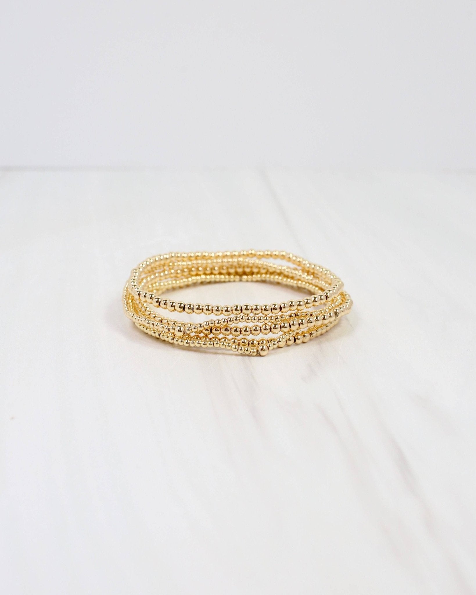 Ardmore Beaded Bracelet Set - Gold - KJ Clothier