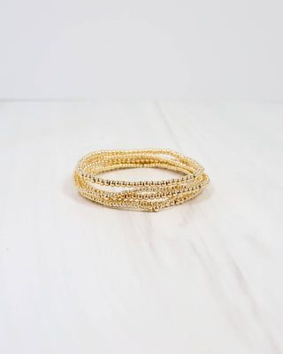 Ardmore Beaded Bracelet Set - Gold - KJ Clothier