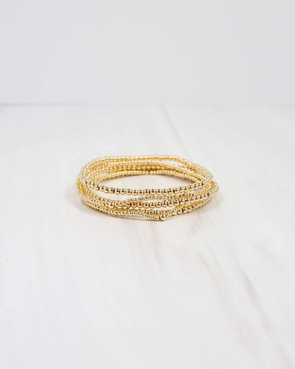 Ardmore Beaded Bracelet Set - Gold - KJ Clothier