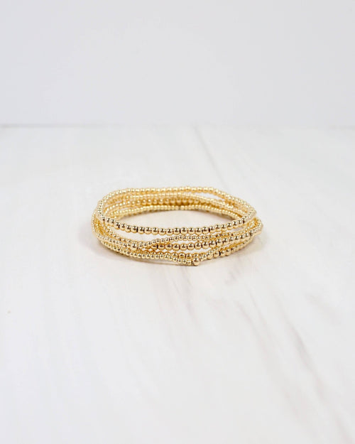 Ardmore Beaded Bracelet Set - Gold - KJ Clothier