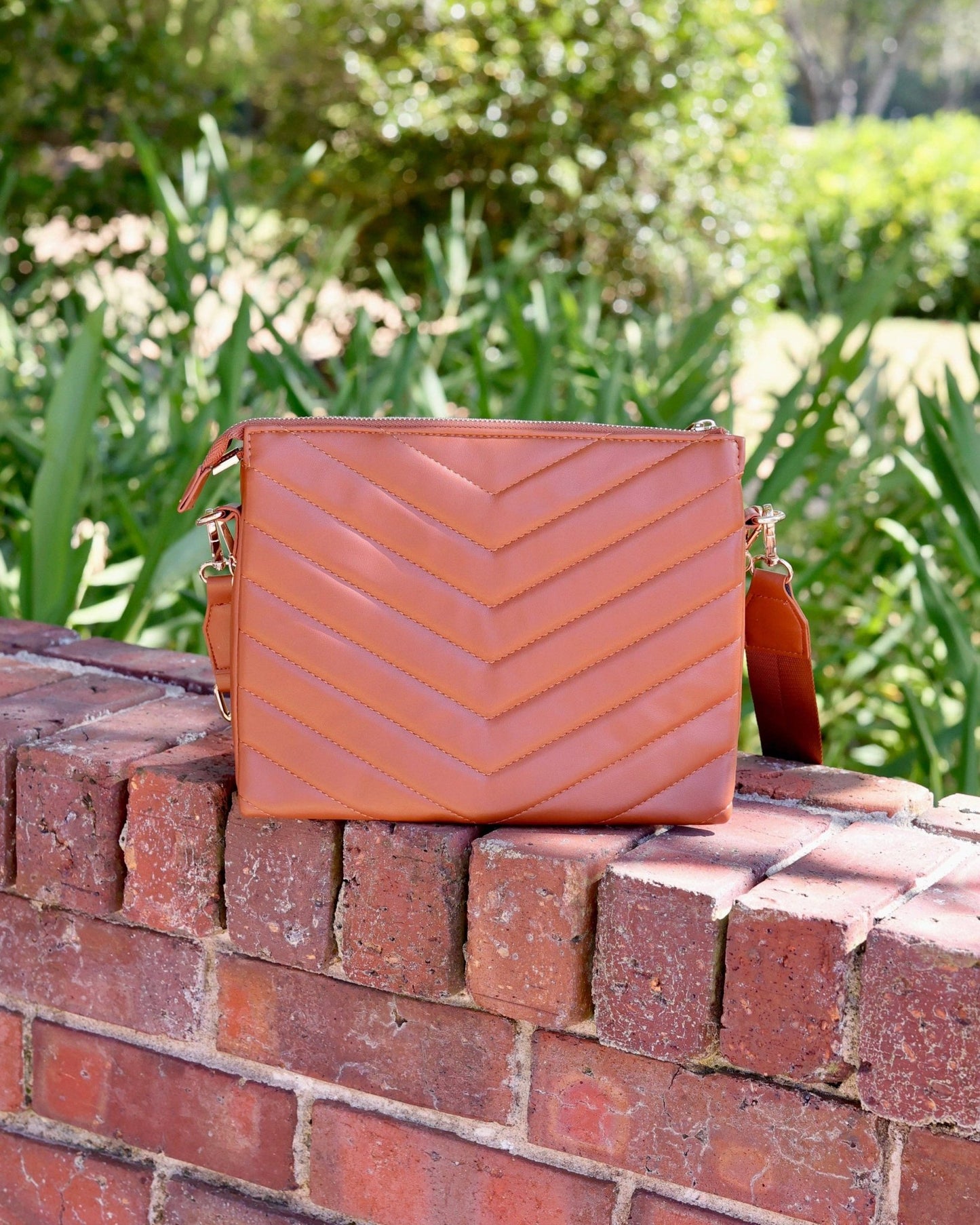 Ariana Crossbody - Saddle - KJ Clothier