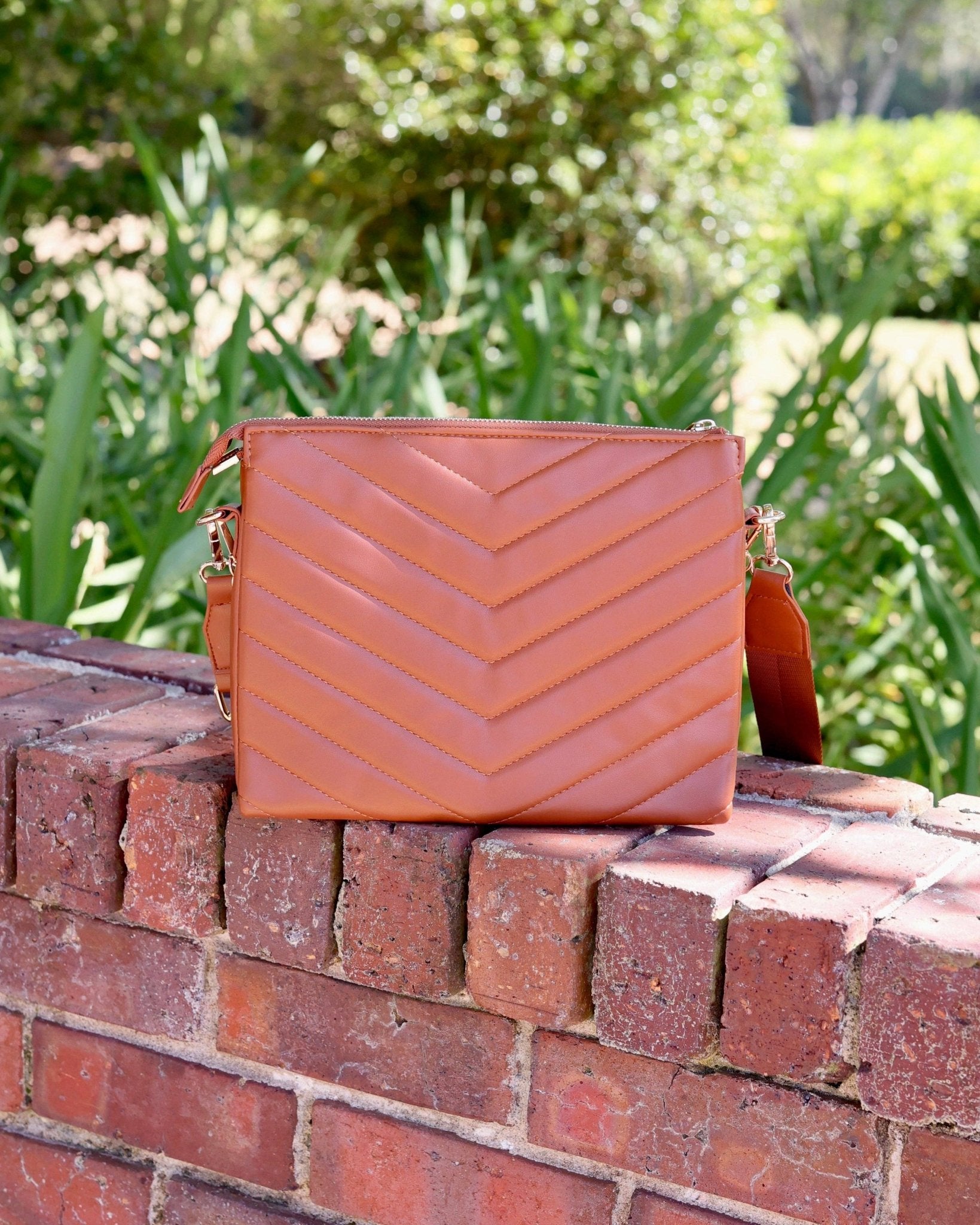 Ariana Crossbody - Saddle - KJ Clothier