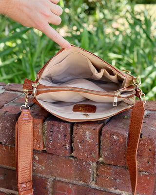 Ariana Crossbody - Saddle - KJ Clothier