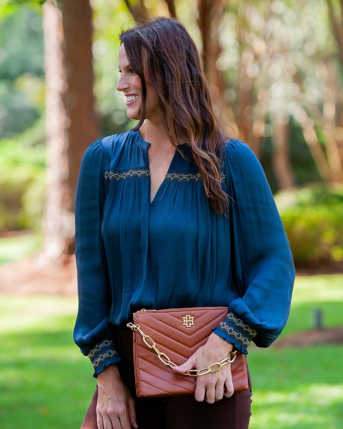 Ariana Crossbody - Saddle - KJ Clothier