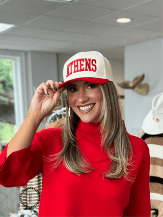ATHENS Hat - Red Combo - KJ Clothier