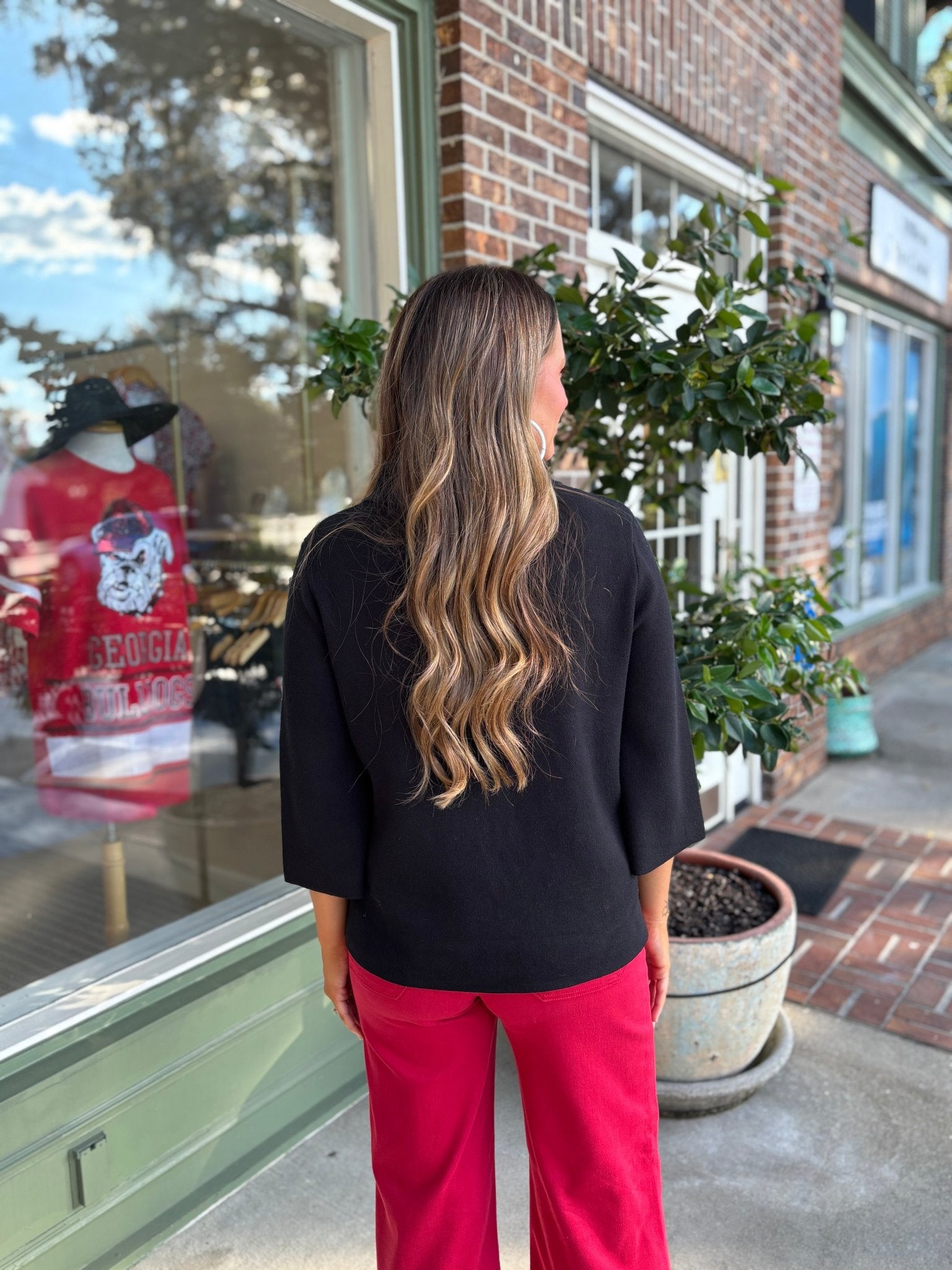 Audrey Mock Neck Sweater - Black - KJ Clothier