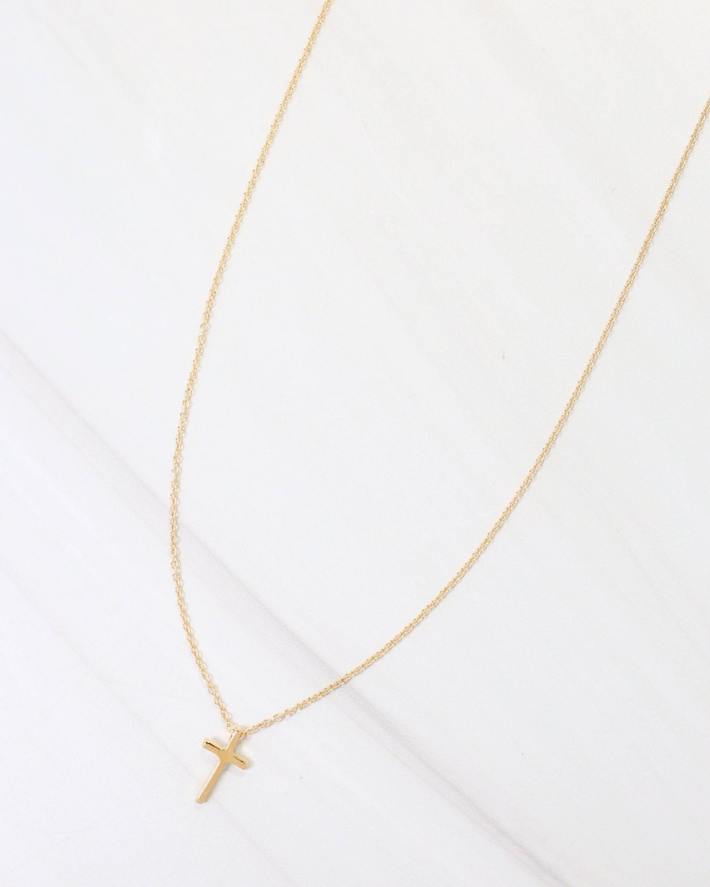 Babylon Cross Necklace WR - Gold - KJ Clothier