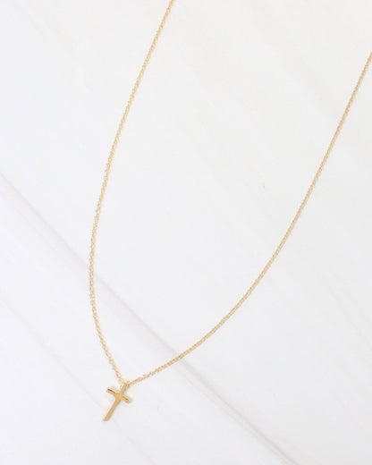 Babylon Cross Necklace WR - Gold - KJ Clothier
