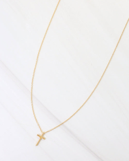 Babylon Cross Necklace WR - Gold - KJ Clothier