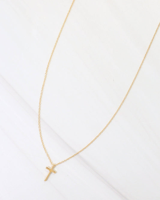 Babylon Cross Necklace WR - Gold - KJ Clothier