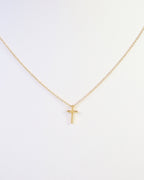 Babylon Cross Necklace WR - Gold - KJ Clothier