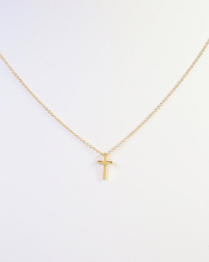 Babylon Cross Necklace WR - Gold - KJ Clothier
