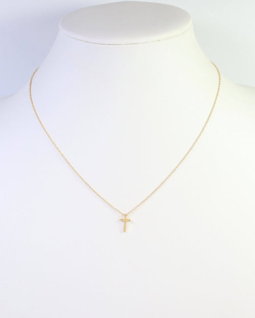 Babylon Cross Necklace WR - Gold - KJ Clothier