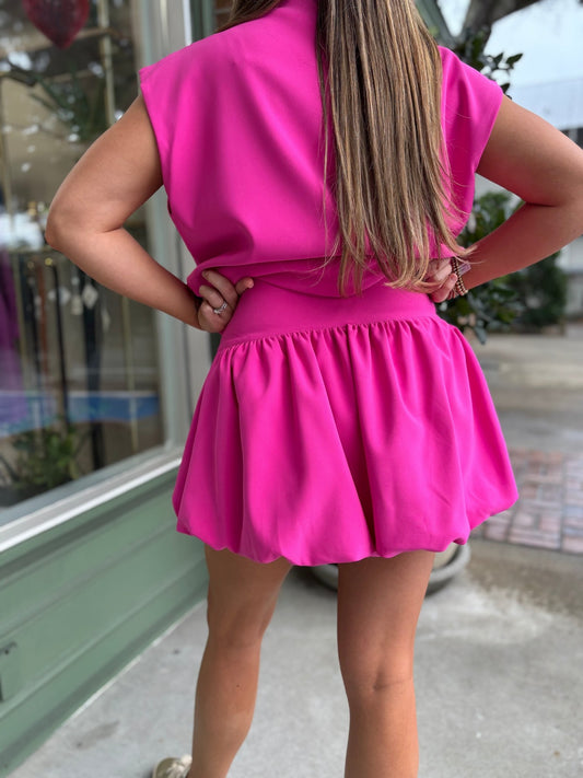Balloon Skort - Hot Pink - KJ Clothier