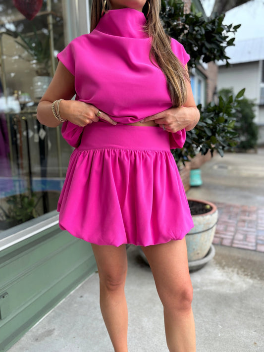 Balloon Skort - Hot Pink - KJ Clothier