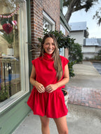 Balloon Skort - Red - KJ Clothier