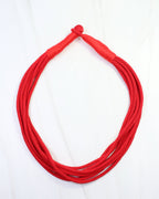 Cranston Layered Cord Necklace - Red