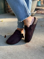Benson Slide - Coffee - KJ Clothier - fall slide on shoe in brown