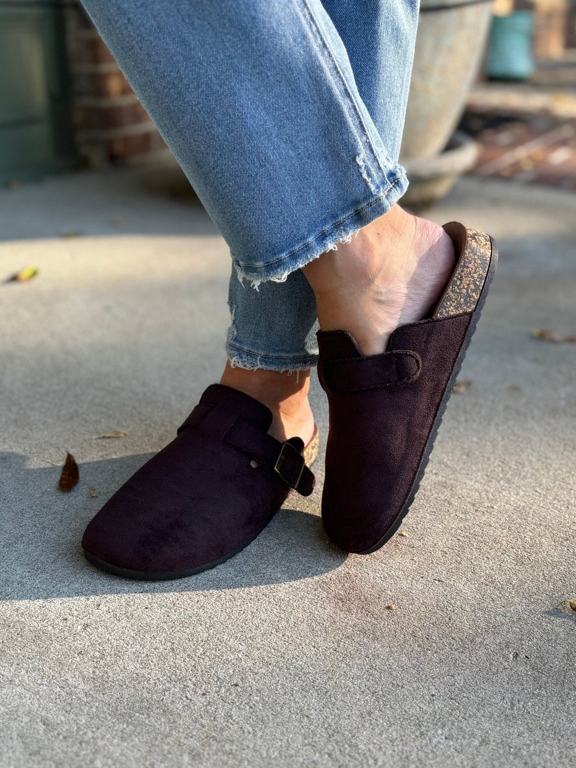 Benson Slide - Coffee - KJ Clothier - fall slide on shoe in brown