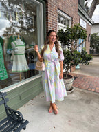 Brisa Floral Wynette Tiered Midi Dress - KJ Clothier
