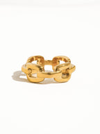 Brooklyn 18K Gold Stack Braided Non - Tarnish Ring: Yellow Gold / 7 - KJ Clothier