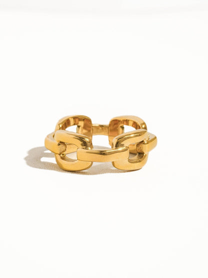 Brooklyn 18K Gold Stack Braided Non - Tarnish Ring: Yellow Gold / 8 - KJ Clothier
