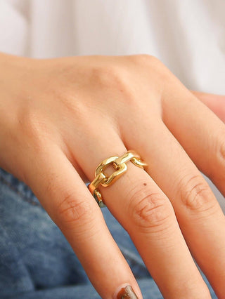 Brooklyn 18K Gold Stack Braided Non - Tarnish Ring: Yellow Gold / 8 - KJ Clothier