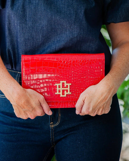 Bryn Clutch/Crossbody - Red Patent - KJ Clothier