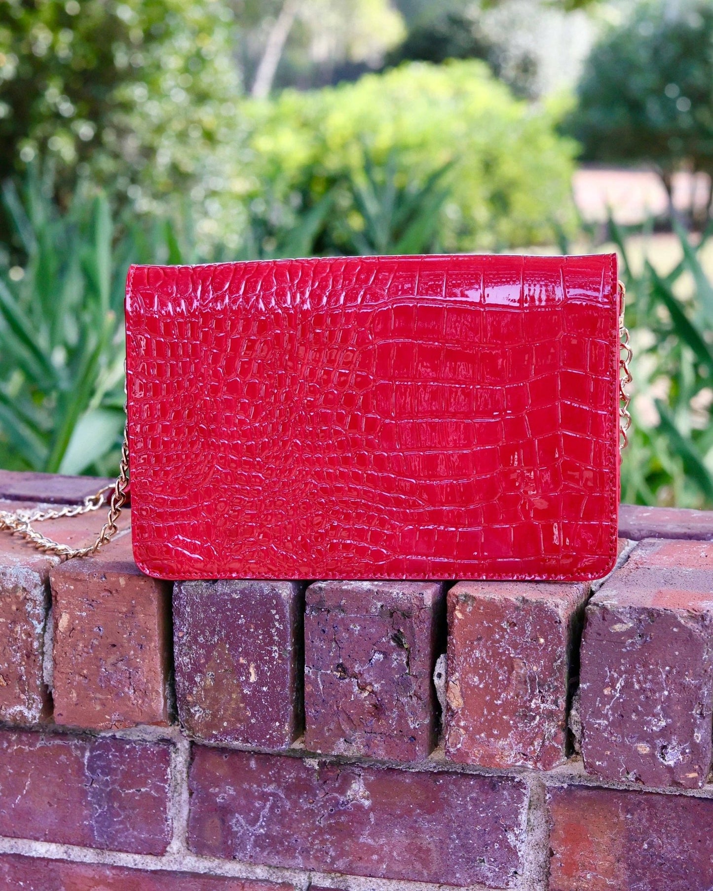 Bryn Clutch/Crossbody - Red Patent - KJ Clothier