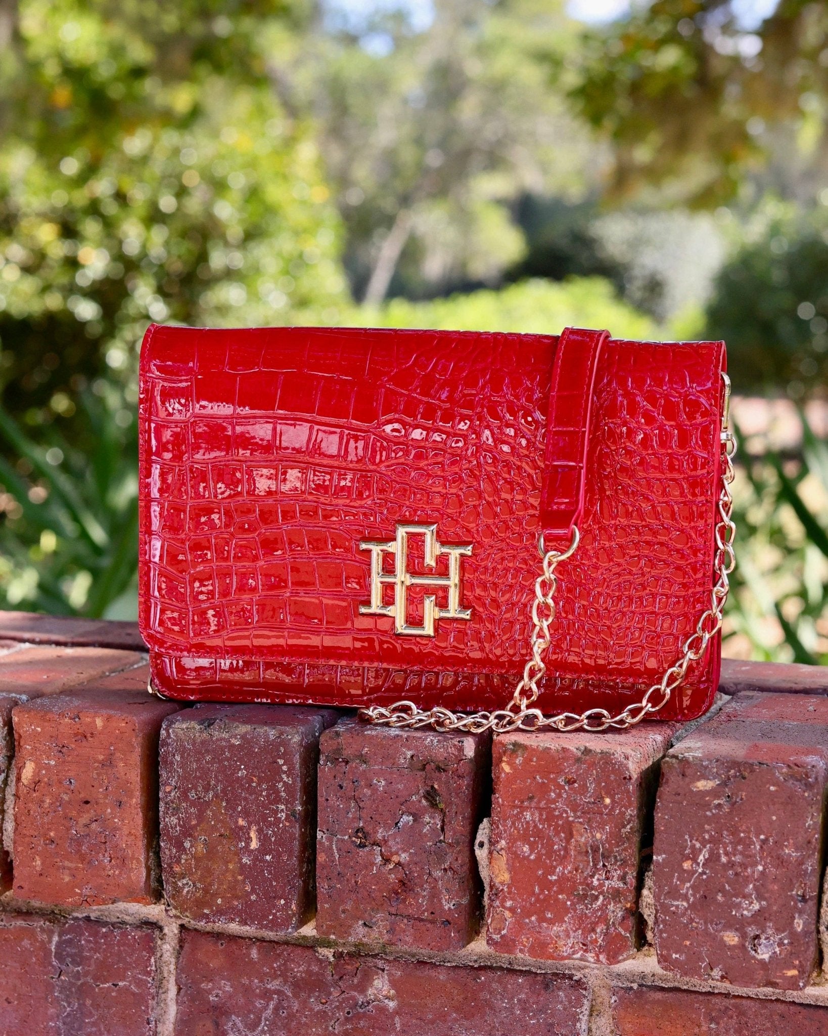Bryn Clutch/Crossbody - Red Patent - KJ Clothier