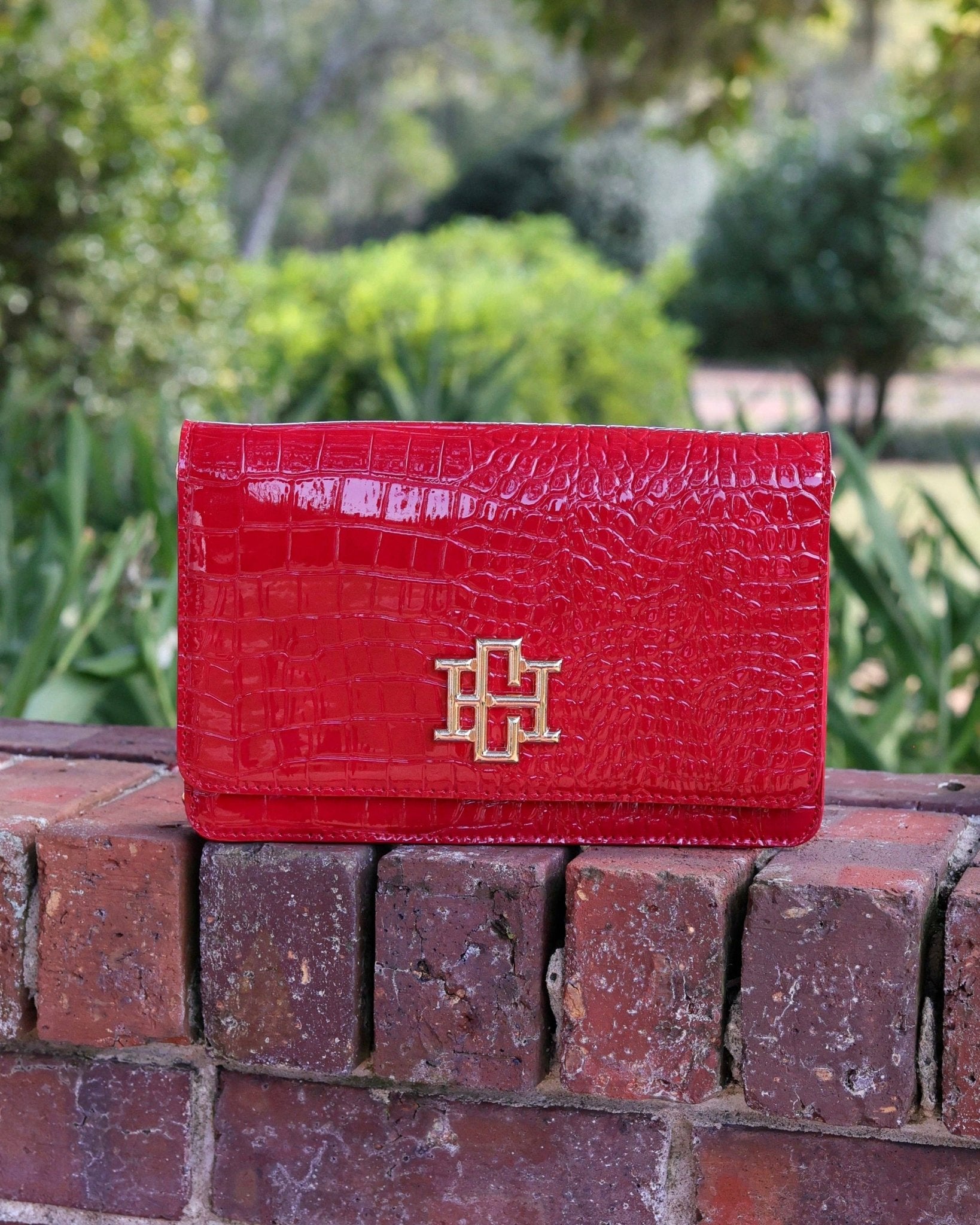 Bryn Clutch/Crossbody - Red Patent - KJ Clothier