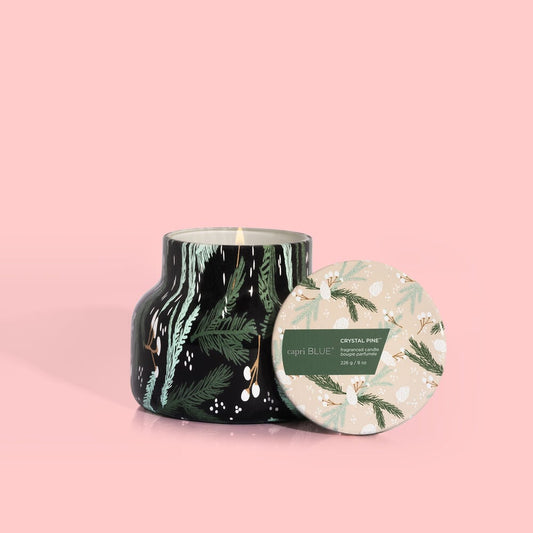 Capri Blue - Crystal Pine Holiday Pattern Play Petite Jar, 8 oz - KJ Clothier