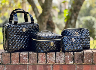 Capri Large Pouch Black Patent SQ: Default - KJ Clothier