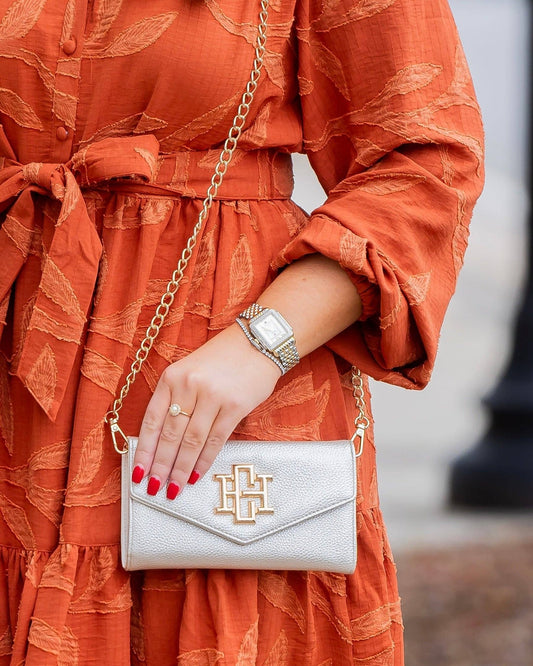 Carlington Clutch/Crossbody - Pearl - KJ Clothier