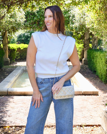 Caroline Hill - Brynleigh Clutch Crossbody - Pearl Quilted - KJ Clothier