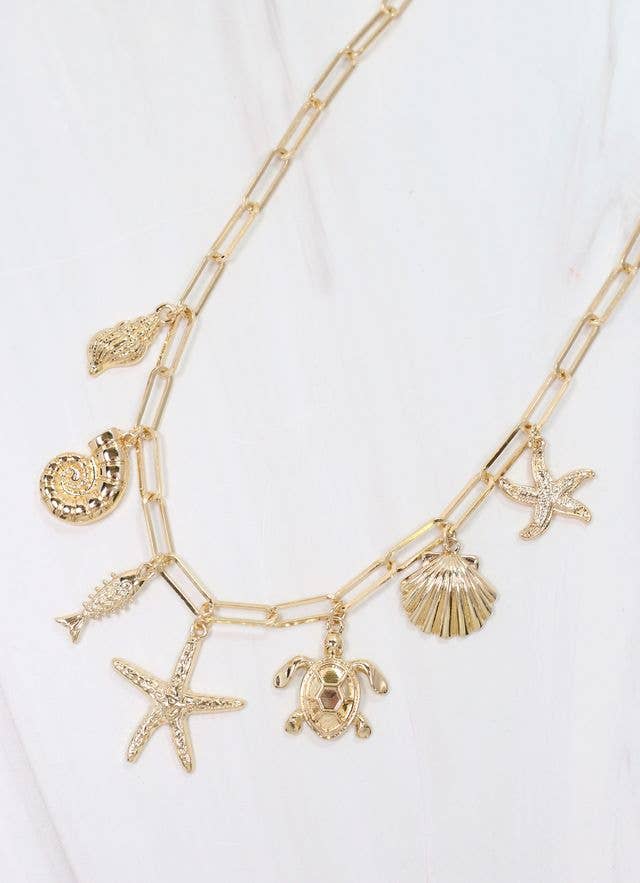 Caroline Hill - Gale Charm Necklace - Gold - KJ Clothier