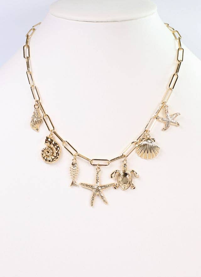 Caroline Hill - Gale Charm Necklace - Gold - KJ Clothier