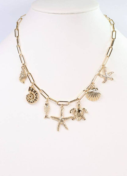 Caroline Hill - Gale Charm Necklace - Gold - KJ Clothier